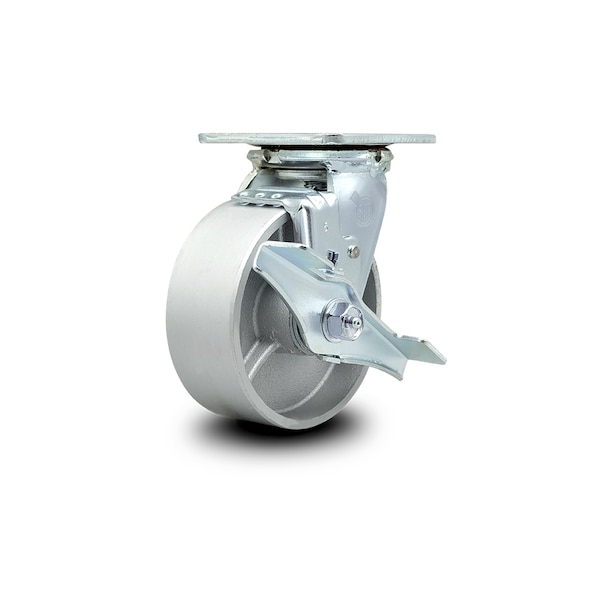 5 Inch Semi Steel Swivel Caster with Ball Bearing and Brake